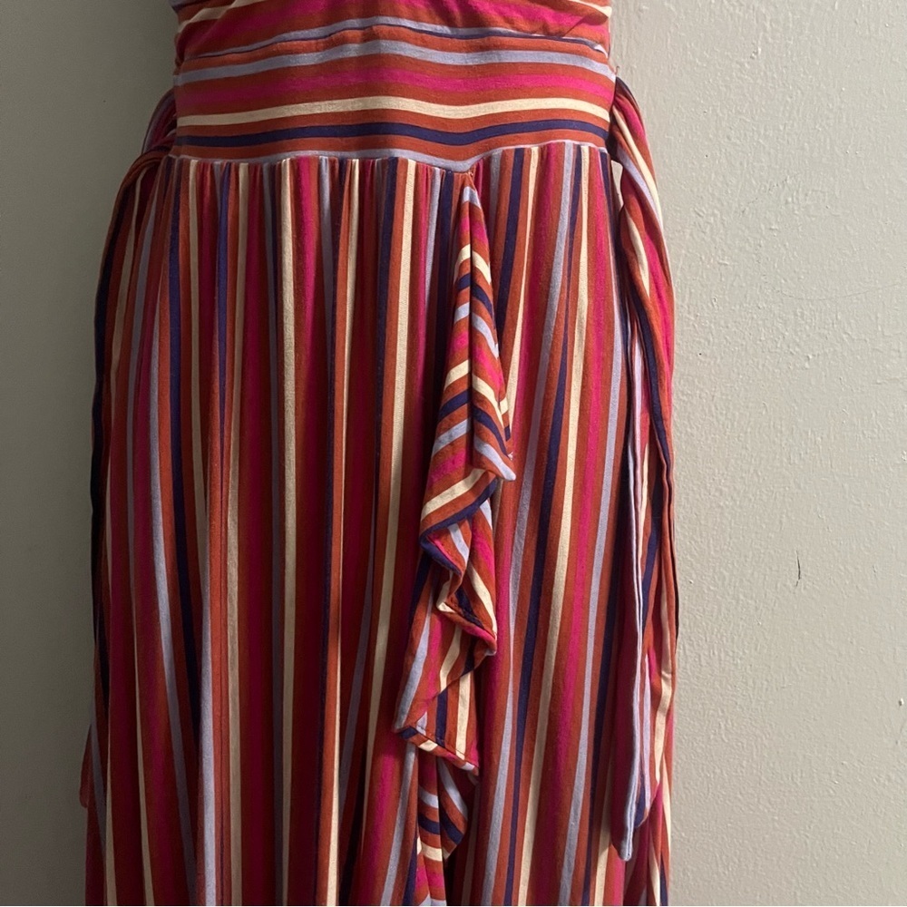 Anthropologie Maeve Pink Striped Gabriela Ruffle Dress XS - Picture 8 of 16